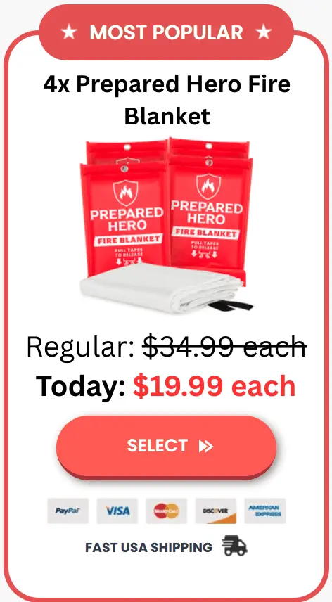 order Prepared hero fire blanket