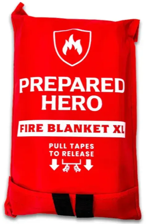 how to use Prepared hero fire blanket